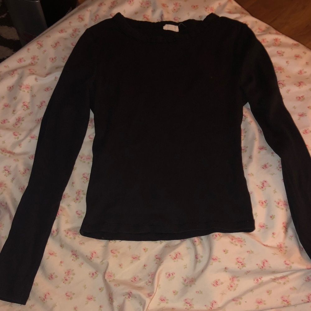 Cotton On Black Long Sleeve Crew Neck Tee